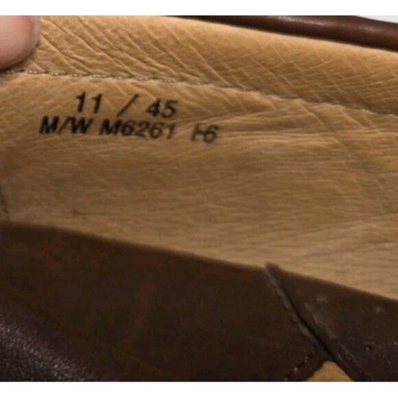 Men’s 11 BORN Brown Casual Comfy Driving Mocs Moccasin Loafers Very Soft Leather - Picture 8 of 9